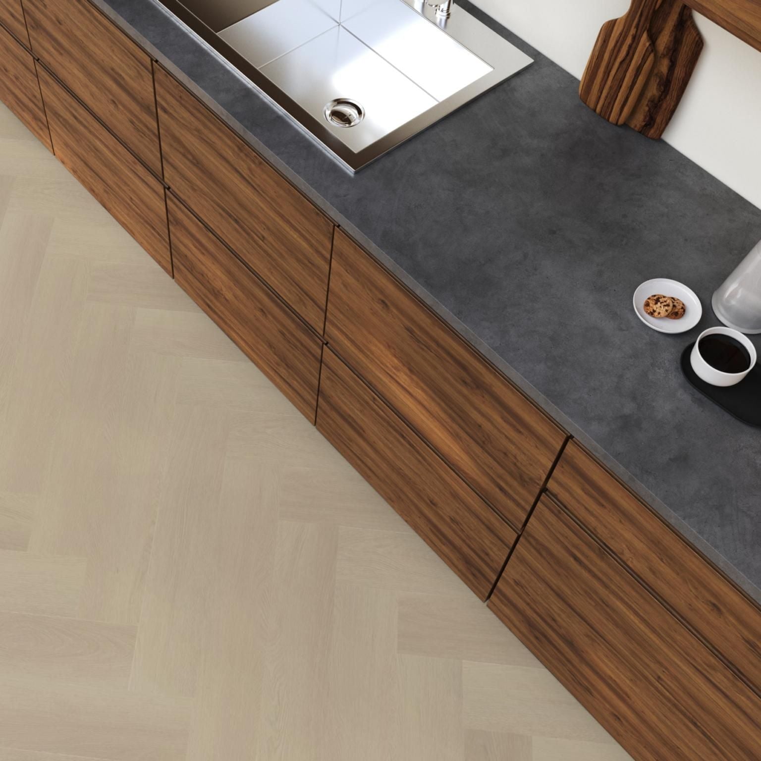 Floorlife - YUP Fulham Dryback Visgraat Beige