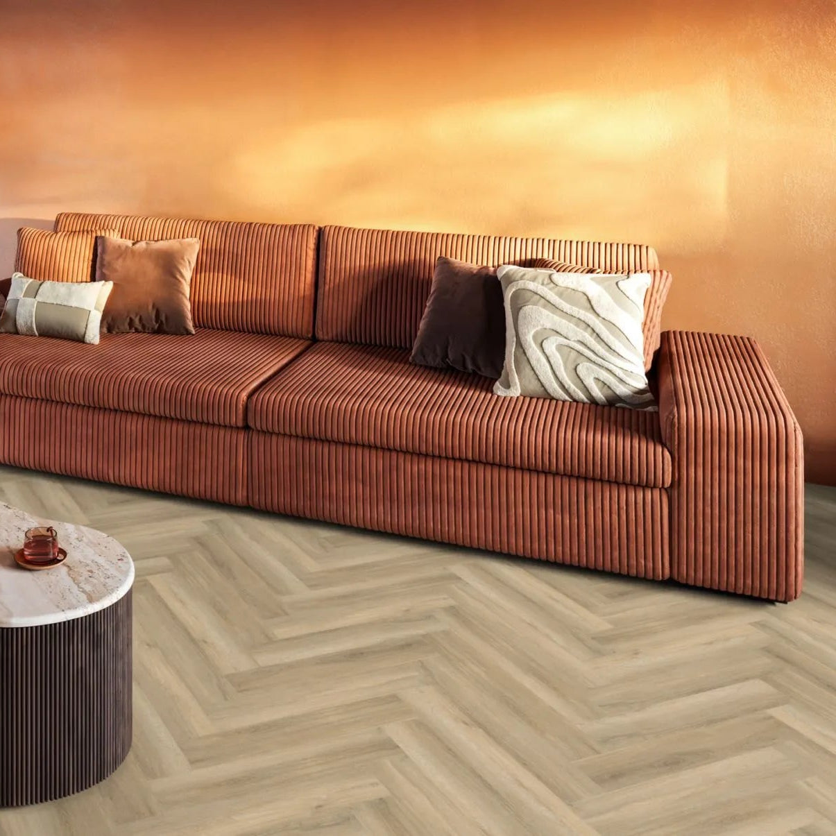 Floorlife - YUP Visgraat Beige Dryback (Plak)