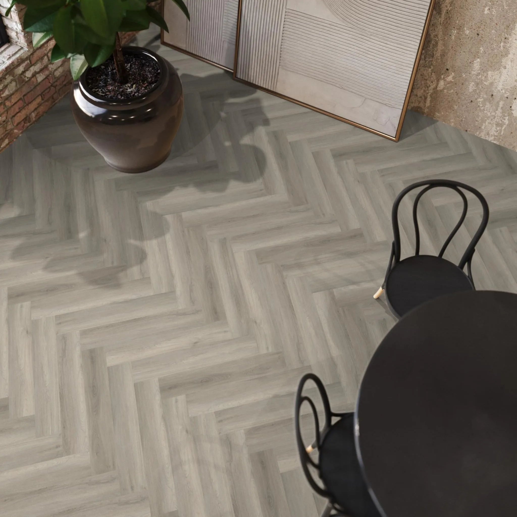 Floorlife - YUP Visgraat Grey Dryback (Plak)
