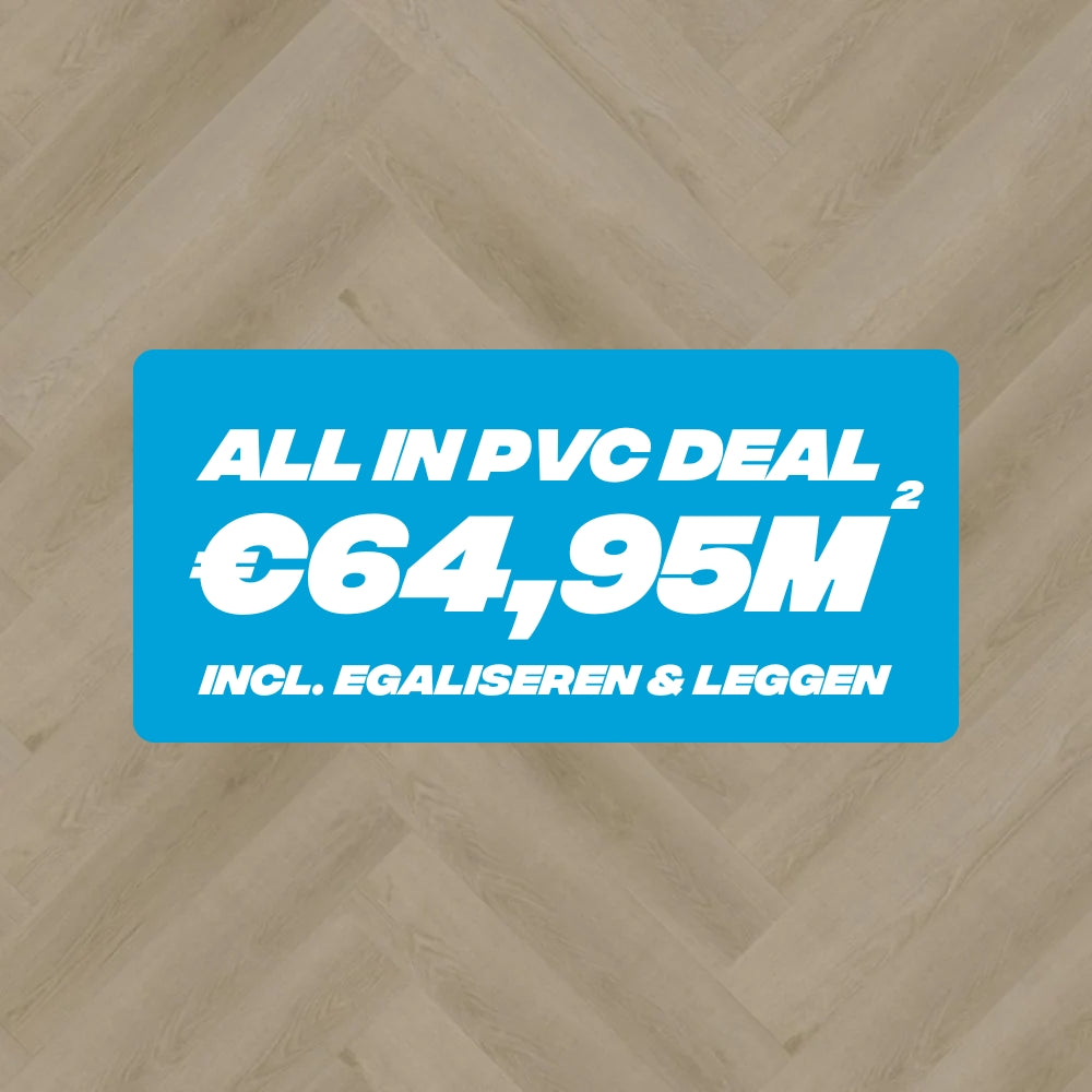 All In Deal - Raw Oak Light Natural Dryback Visgraat (Plak)
