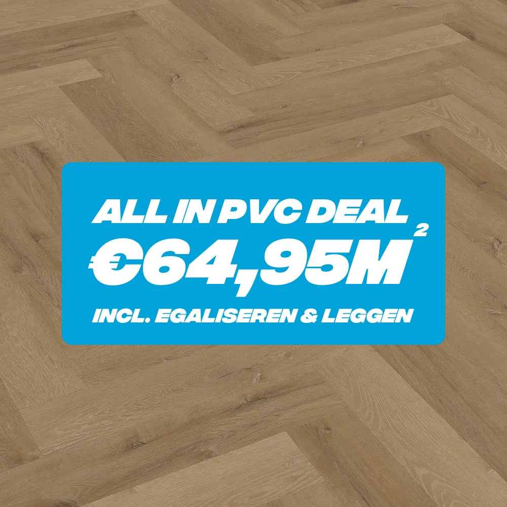 All In Deal - Prestige Oak Light Amber Dryback Visgraat (Plak)