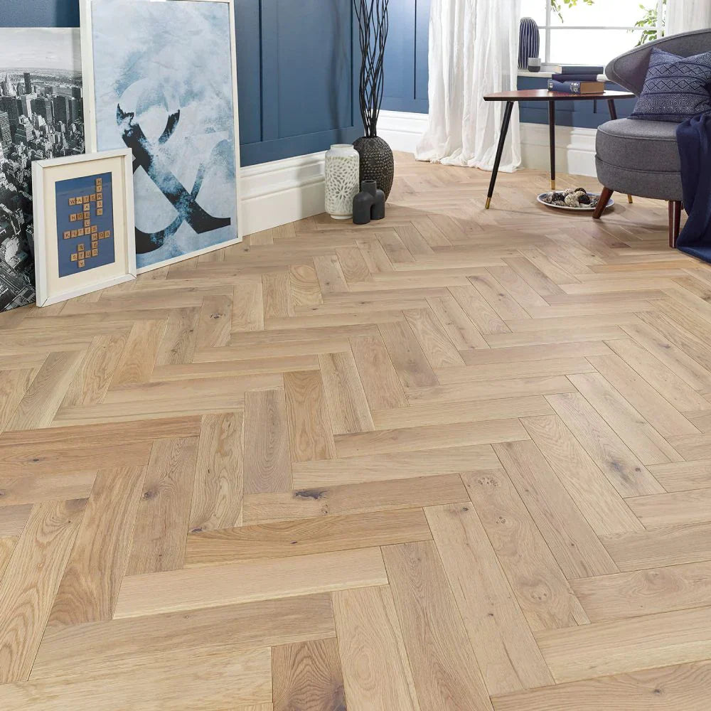 LS Flooring - Royal Oak Natural Dryback Visgraat (Plak)