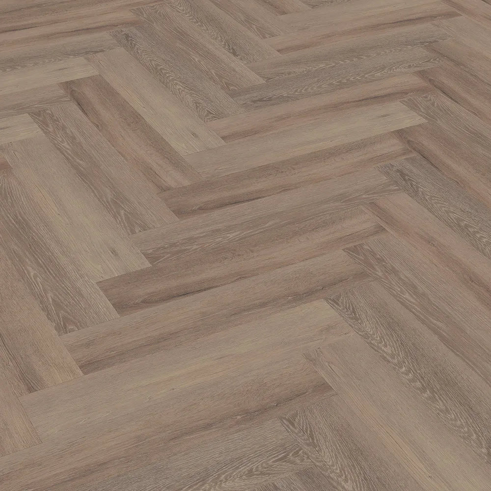 LS Flooring - Cerused Oak Dark Natural Dryback Visgraat (Plak)