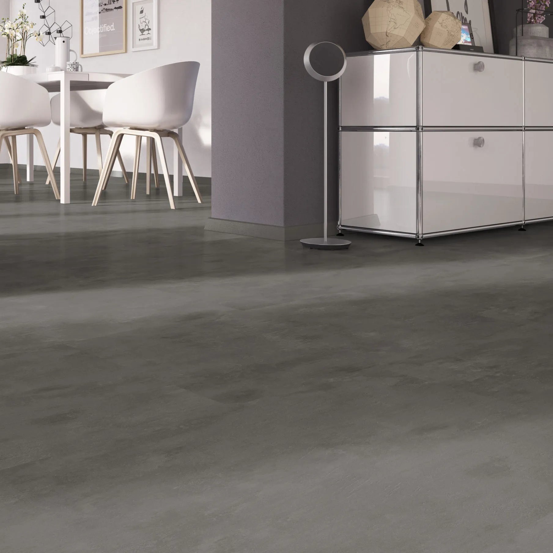 LS Flooring - Origin Concrete Dark Grey Dryback Tegel (Plak)