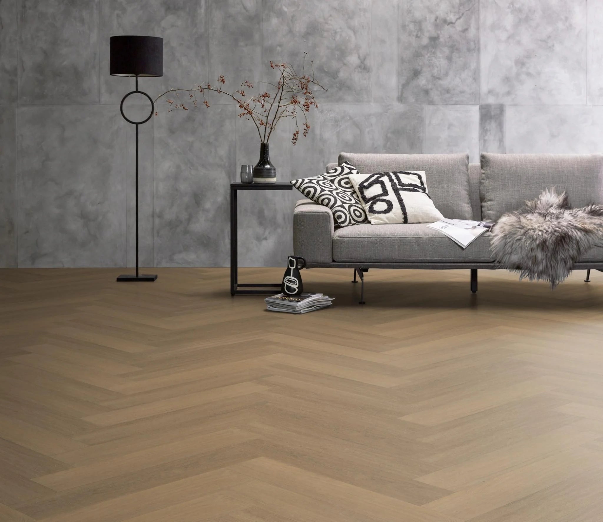Floorlife - YUP Sutton Visgraat Warm Natural Dryback (Plak)