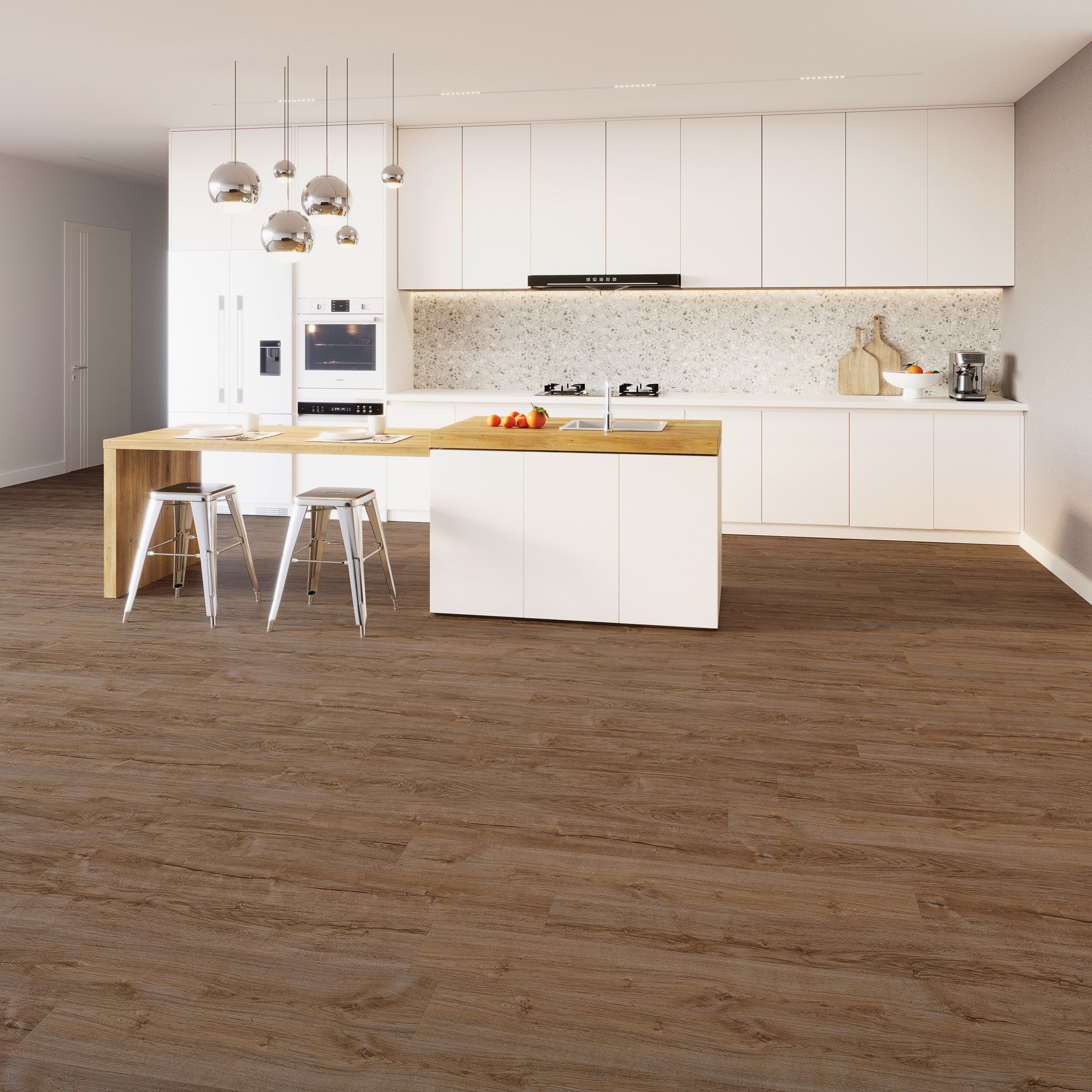Joka - LVT Bruingebarst Eiken Plank Dryback (Plak)