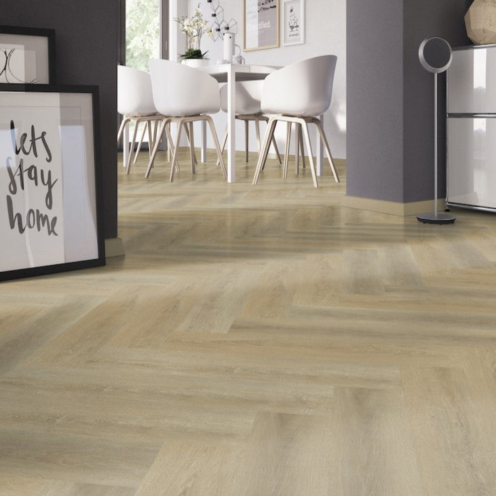LS Flooring - Sawcut Oak Natural Click Visgraat