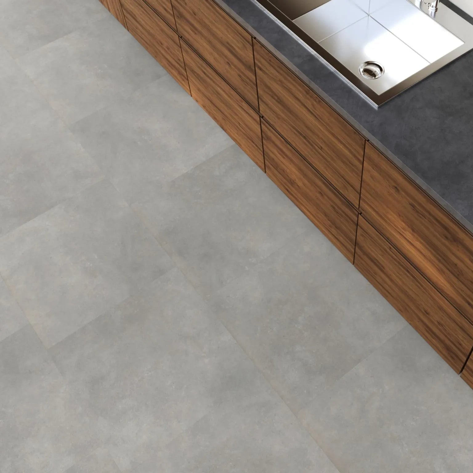 Floorlife - Victoria Tegel Light Grey Dryback (Plak)