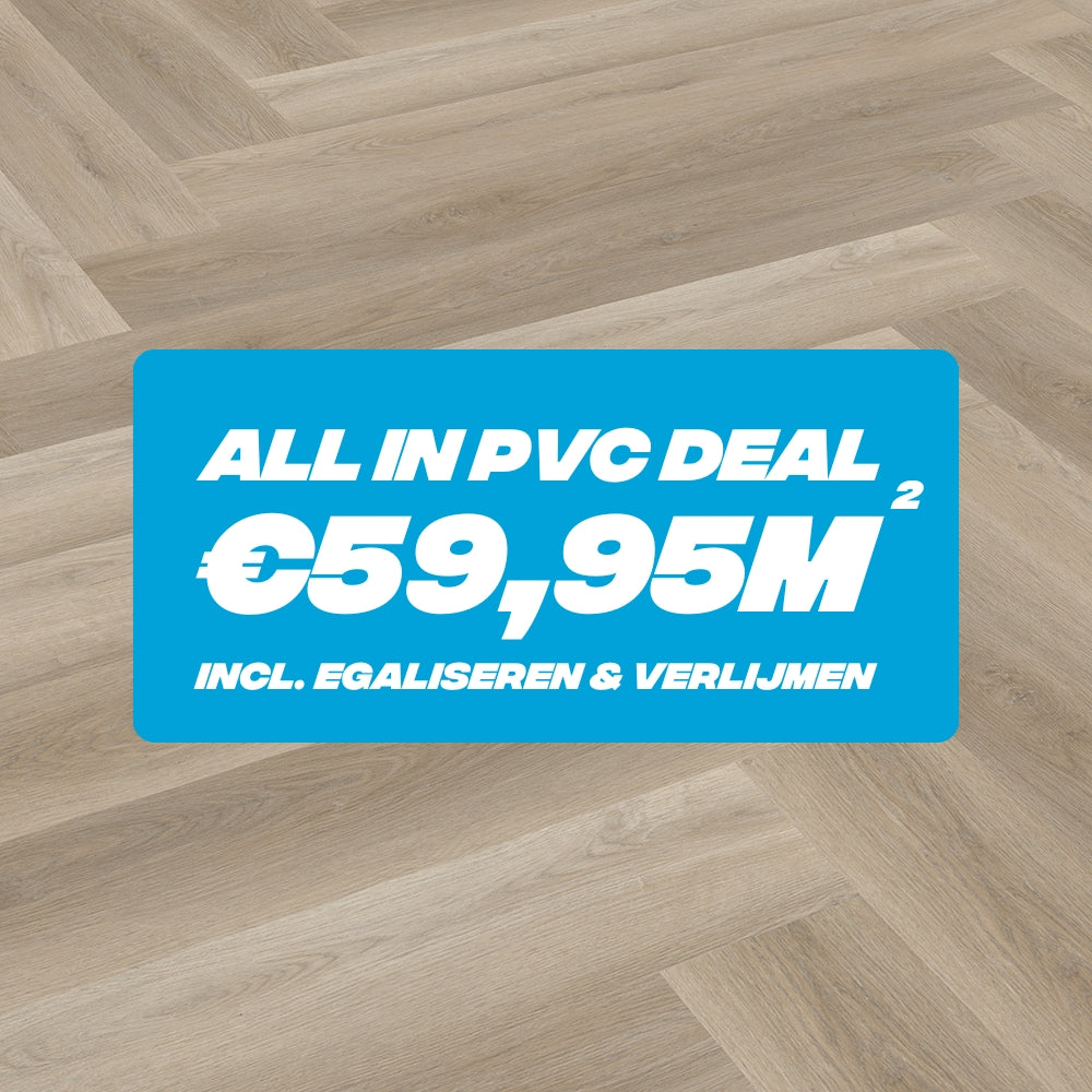 All In Deal - Soft Oak Greige Dryback Visgraat (Plak)