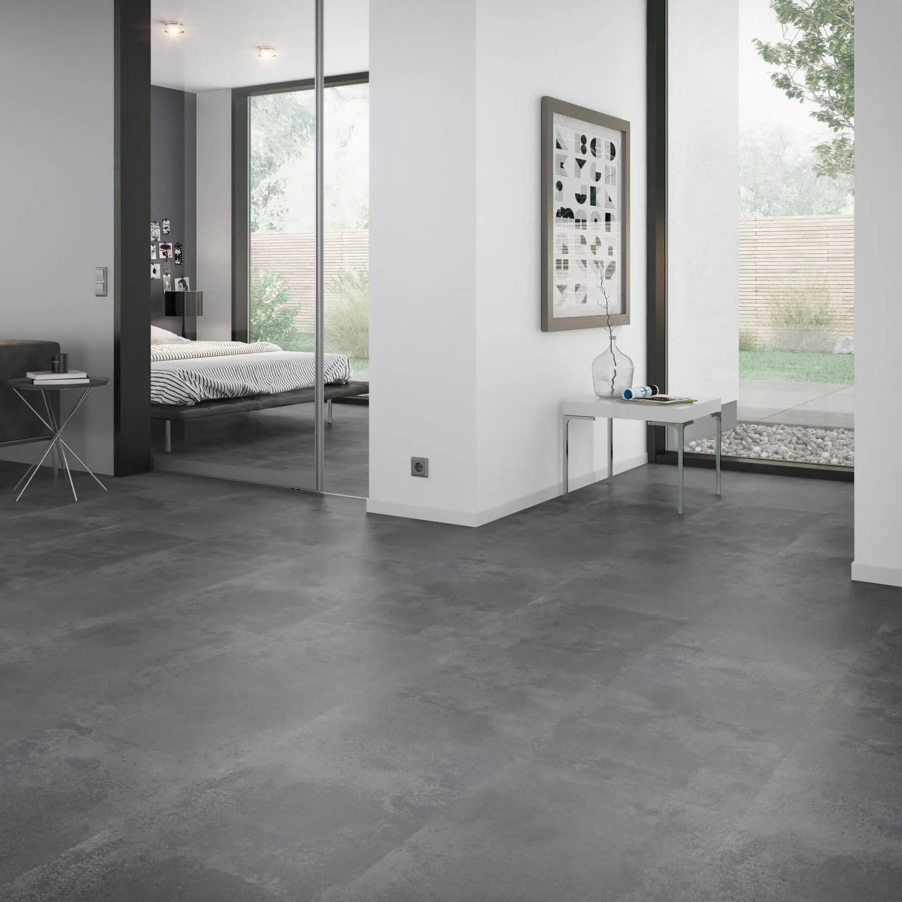 LS Flooring - Oxyde Silver Black Click Tegel