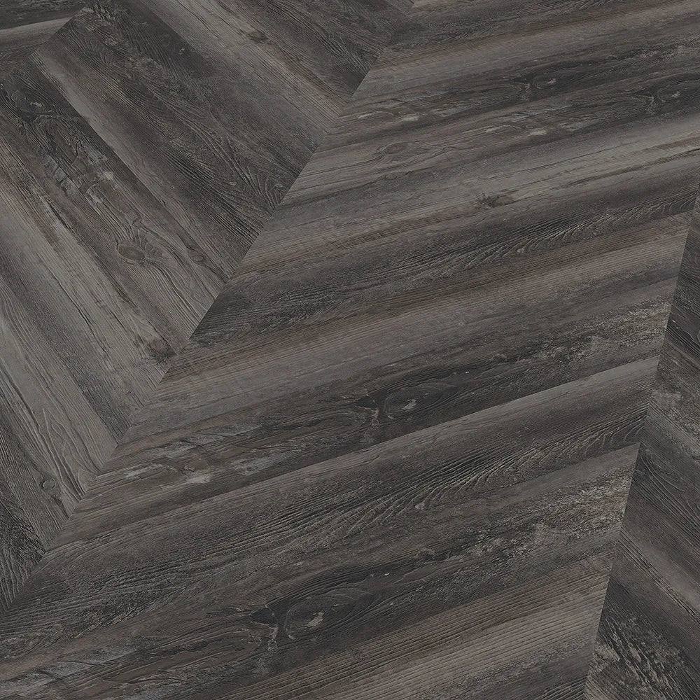LS Flooring - Smoked Pine Black Hongaarse Punt Dryback (Plak)
