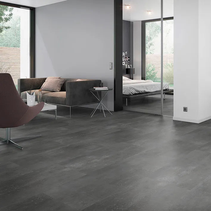 LS Flooring - Cement Dark Grey Click Tegel